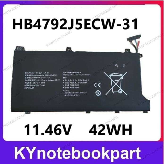 BATTERY OEM Huawei แบตเตอรี่  Huawei MateBook 13 D15 VLT-W50 Honor magicbook x  HB4792J5ECW-31