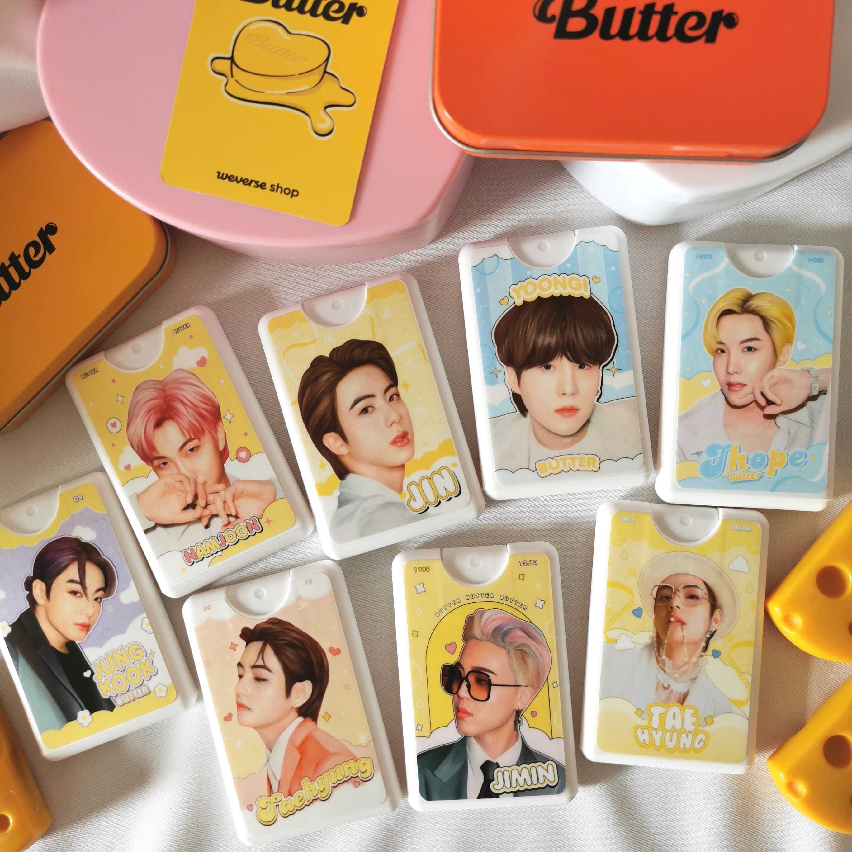 Alcohol Spray Card BTS Butter 🧈🌈💧