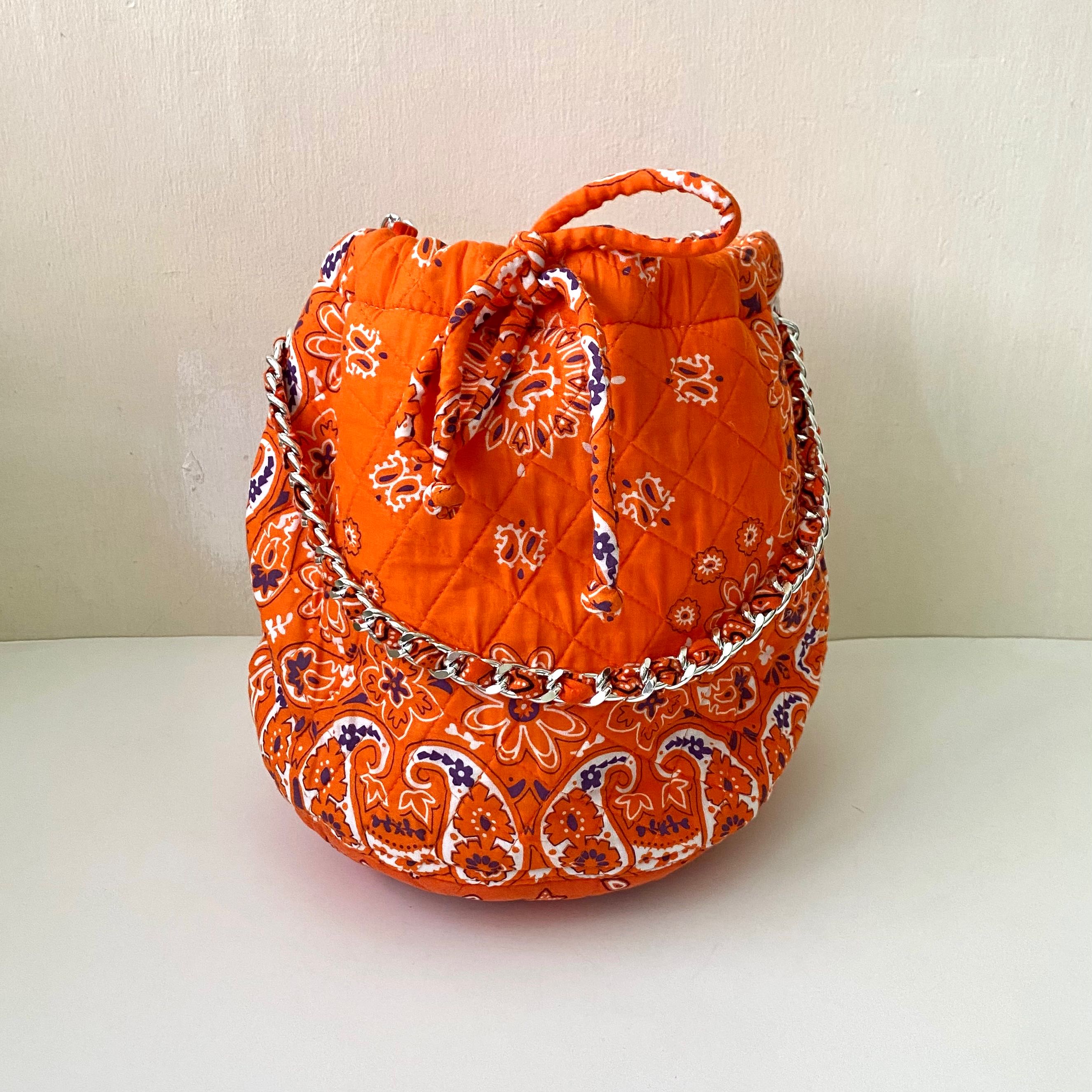 Orange flowers Dumpling Bandana Bag