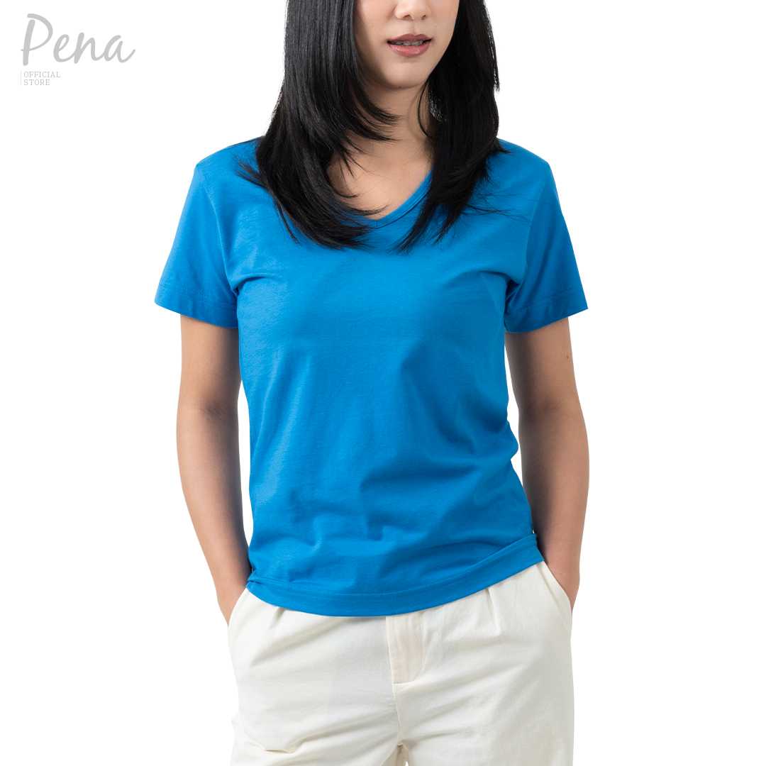 Pena house เสื้อยืดสีพื้น คอวี แขนสั้น T10BVS01
