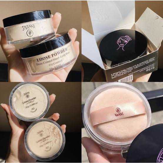แป้งฝุ่น​   Sivanna Loose Powder (F010) x 1 ชิ้น  ซิวานน่า แป้งฝุ่น ตลับดำ x 1 ชิ้น