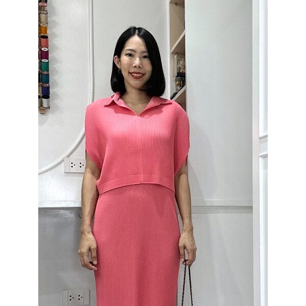 ปรับราคาลง20%!! 2MUAY รุ่น GJO5276 เสื้อคลุมพลีทคุณภาพ THICK COLLAR CAPE PLEATED CARDIGAN 7 สี FR...