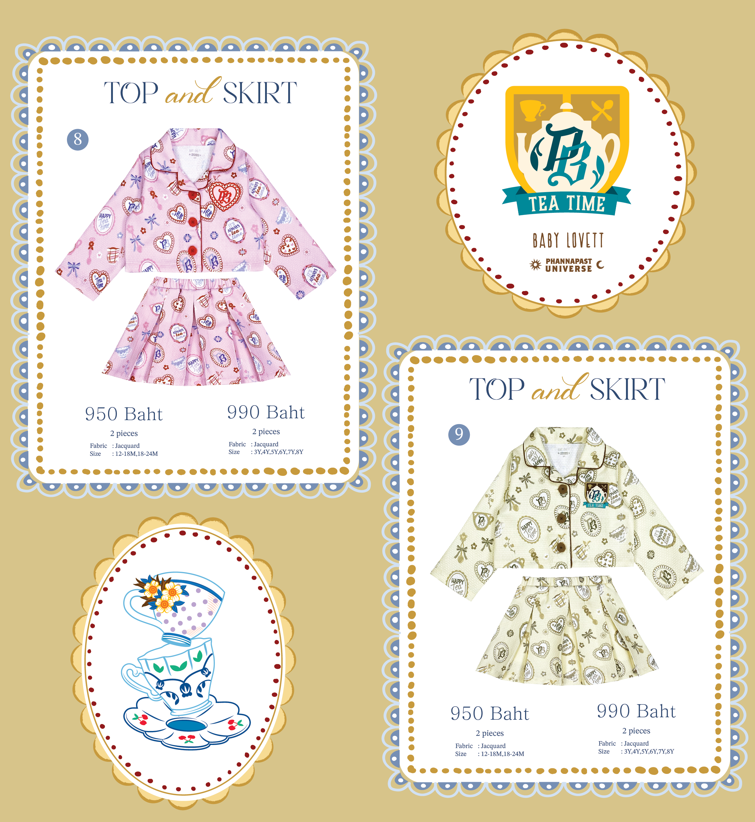 Tea Time - Top and Skirt