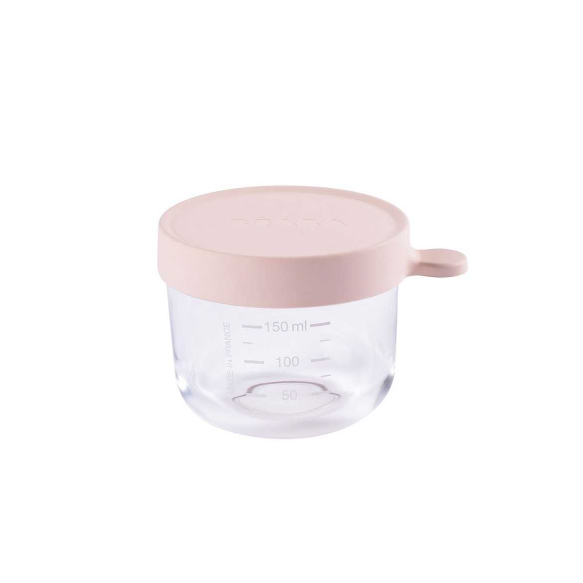 BEABA กระปุกแก้วเก็บอาหาร conservation jar in superior quality glass 150 ml - PINK