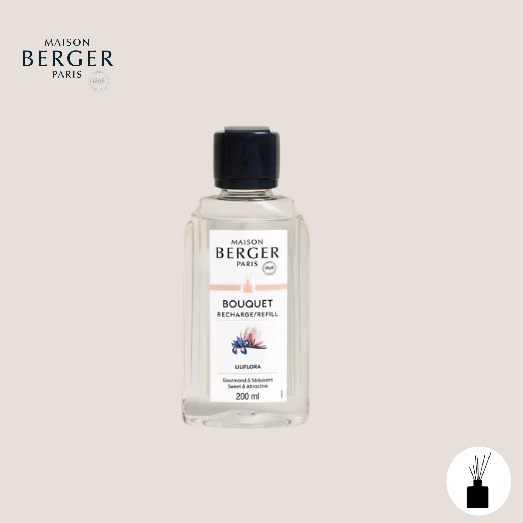 Maison Berger Liliflora 200ml รีฟิลก้านหอม ลิลิฟลอรา น้ำหอมปรับอากาศ บ้านหอม ผ่อนคลาย