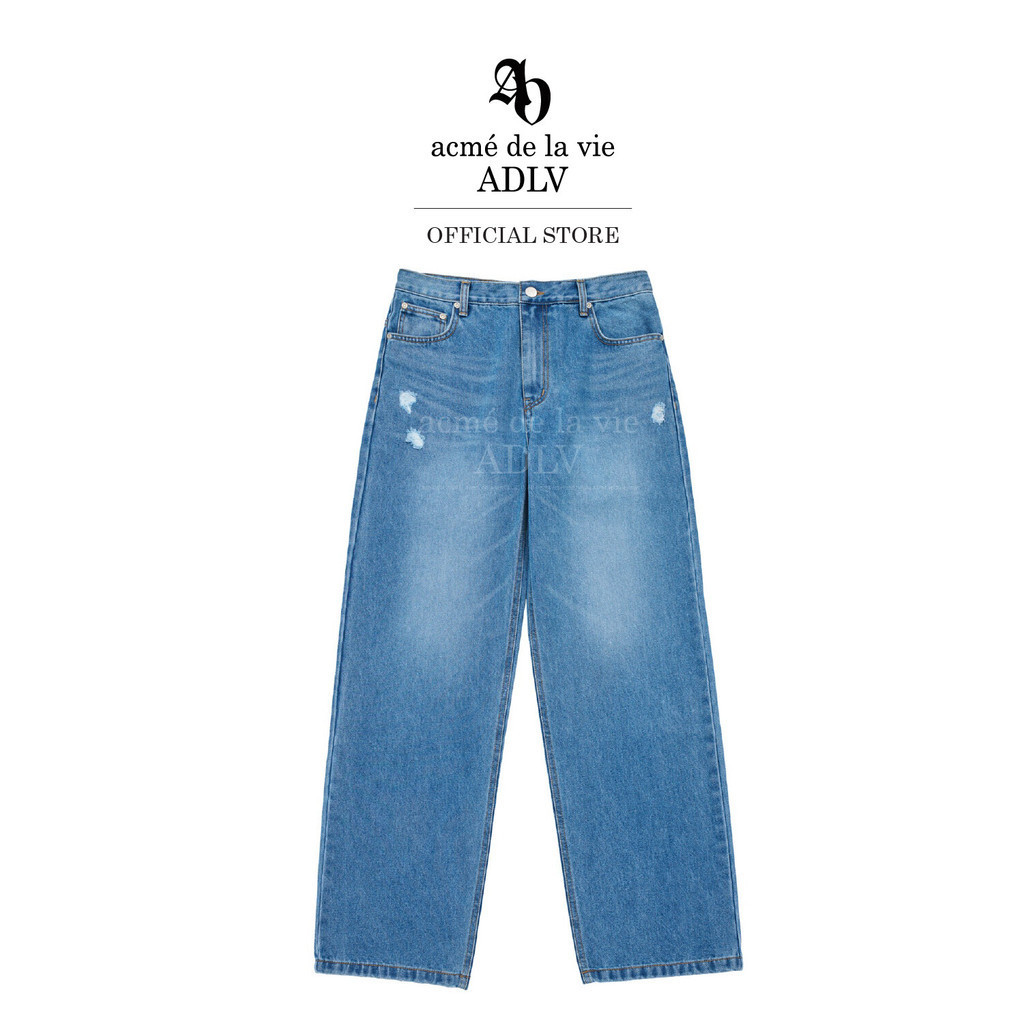 ADLV [acme de la vie] กางเกงยีนส์ รุ่น Recycle Cotton Denim Pants Sky Blue