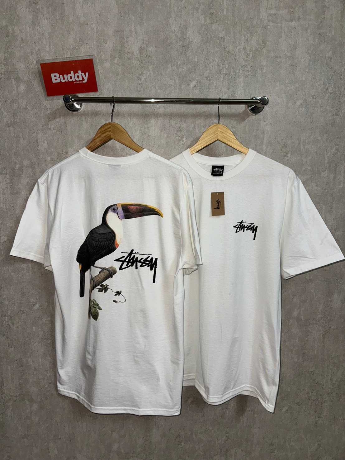 Stussy Toucan Tee (White/Ocean)