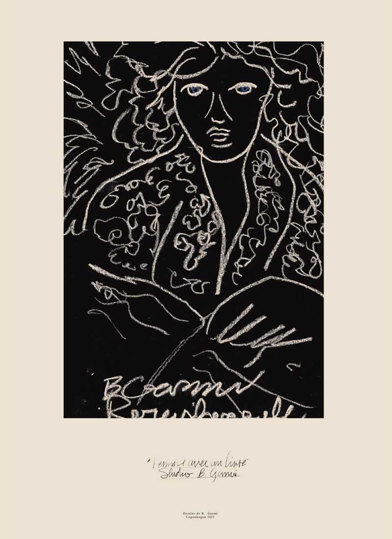 [50 x 70 cm] WOMAN WITH A BOOK BY GARMI (ONLY POSTER SIZE 50 x 70 cm.)