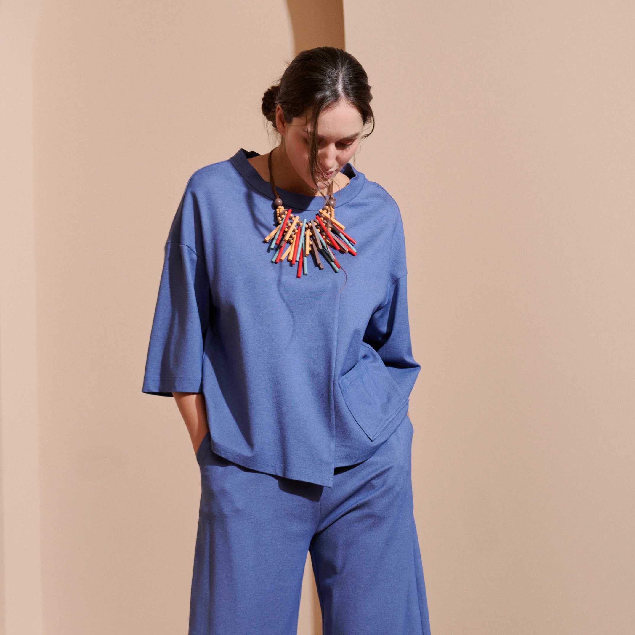 Liya  Asymmetrical Jersey Top