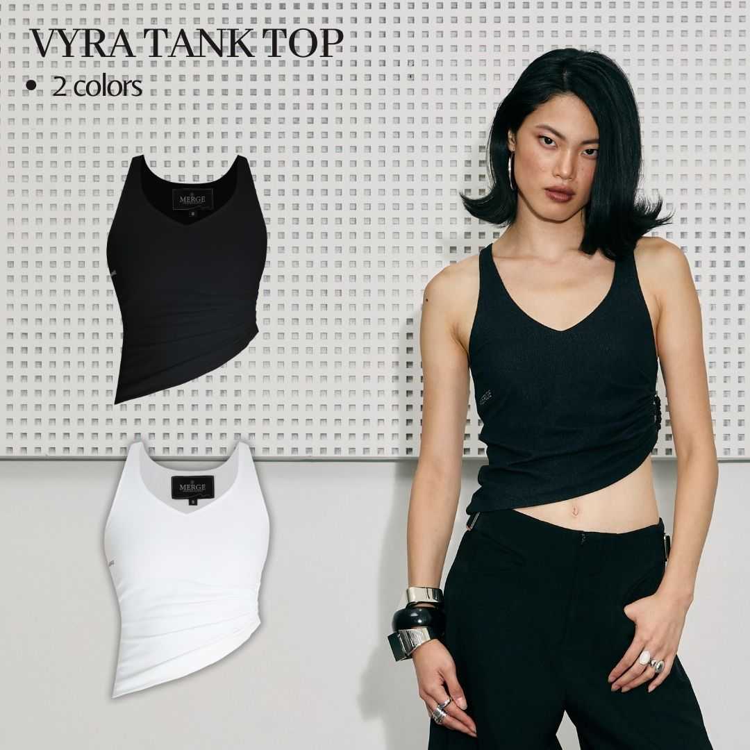Merge Official - Vyra Tank Top (Black พร้อมส่ง White จัดส่ง 27/09)