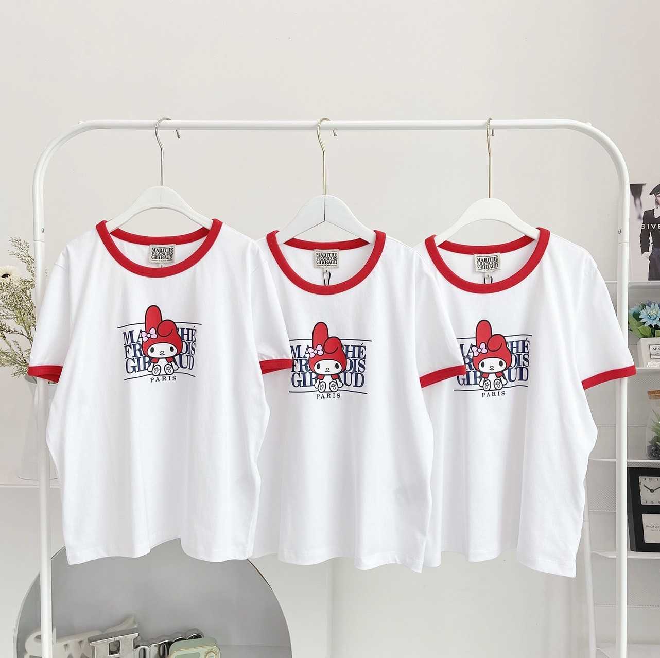 Marithe X Melody T-Shirt (White/Red)