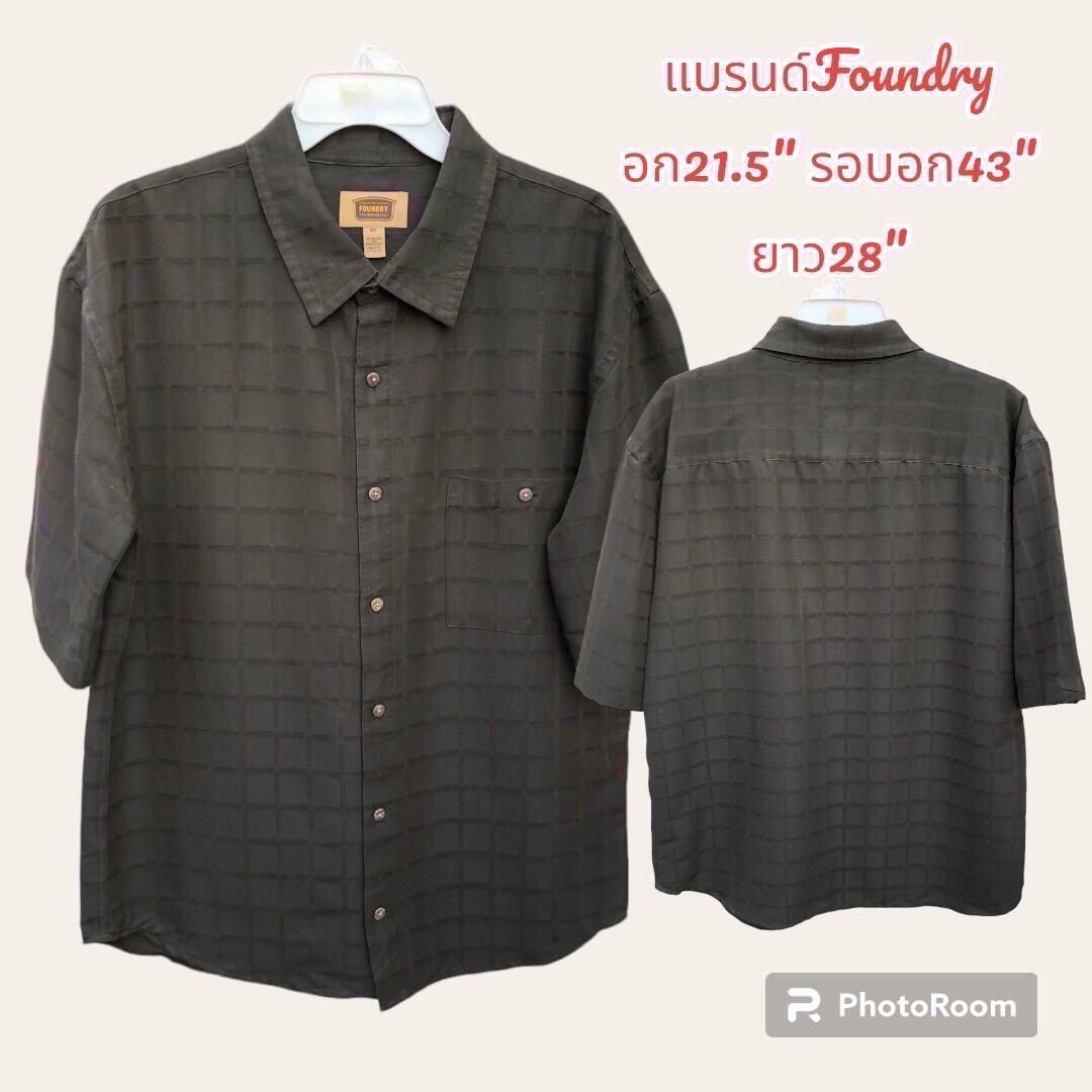 เสื้อเชิ้ตลายสก็อตแขนสั้น งานห้าง งานนอกมือ2 ลดพิเศษ