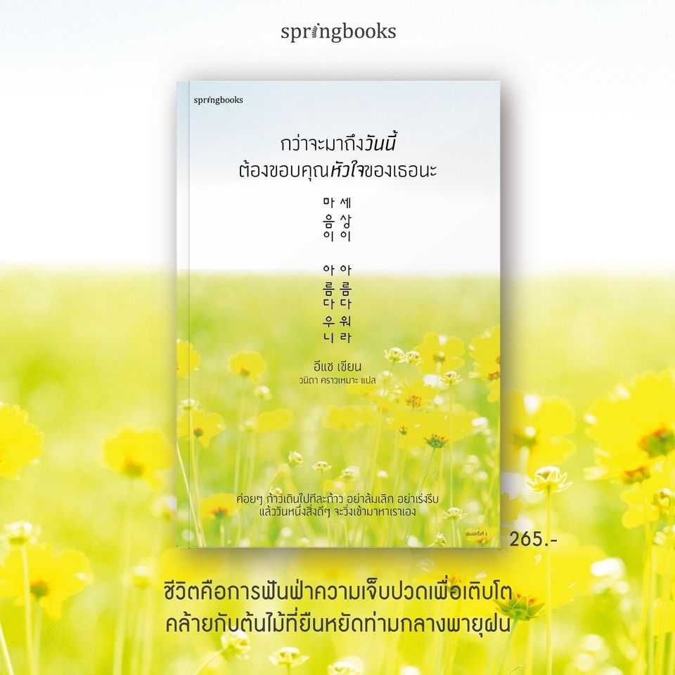 หนังสือเรื่อง กว่าจะมาถึงวันนี้ต้องขอบคุณหัวใจของเธอนะ : อีแช (Lee Chae) : Springbooks
