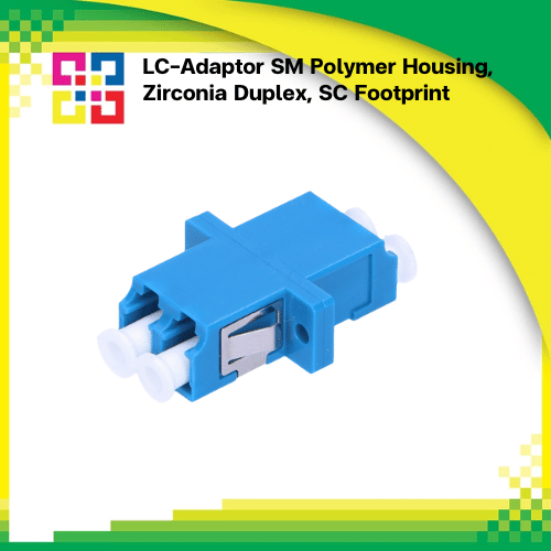 ข้อต่อกลางไฟเบอร์ออฟติก LC-Adaptor Single-mode, Duplex Blue 6อัน/แพ็ค - BISMON