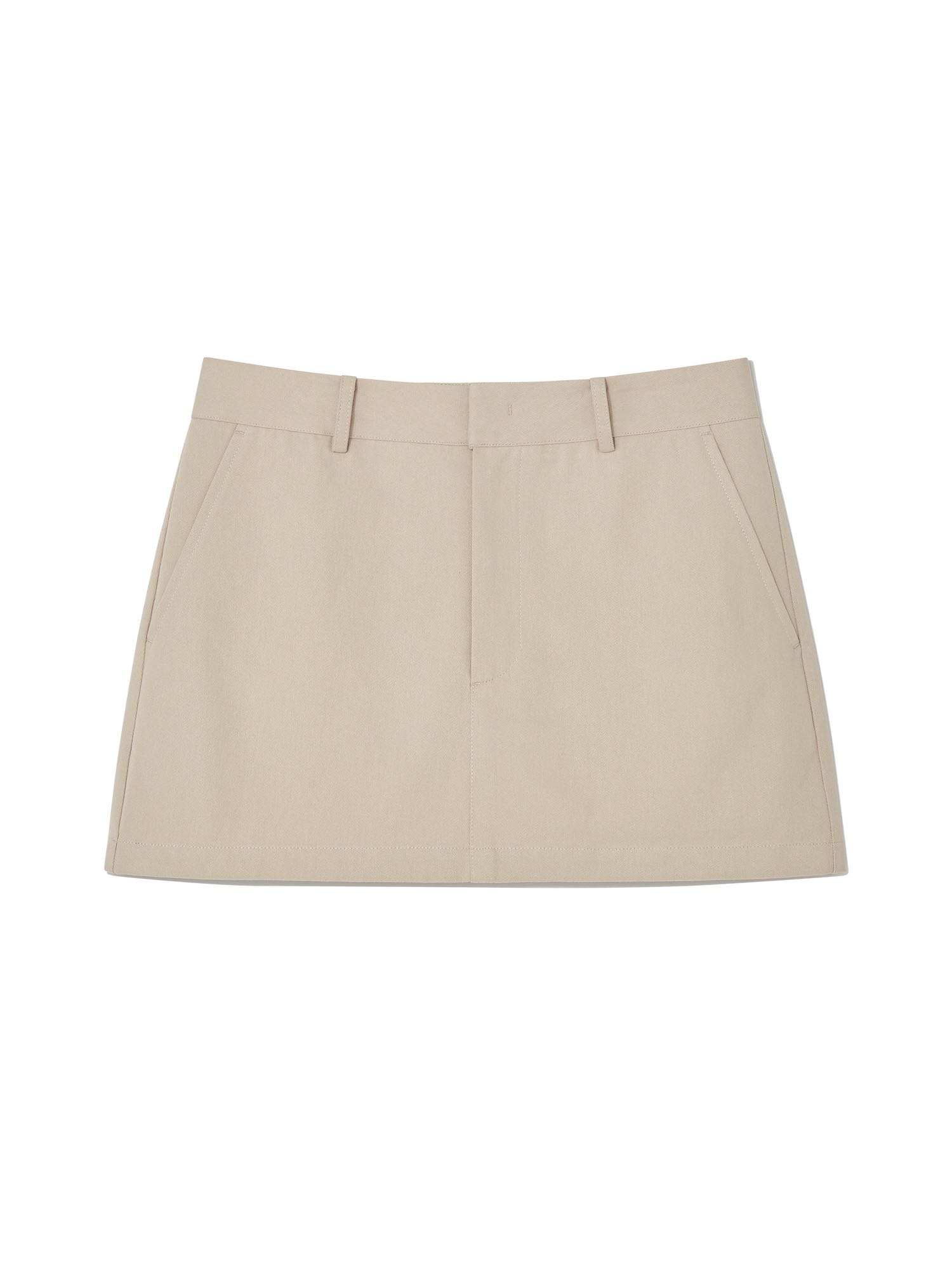(pre,รวมส่ง) OXFORD COTTON MINI SKIRT /glowny