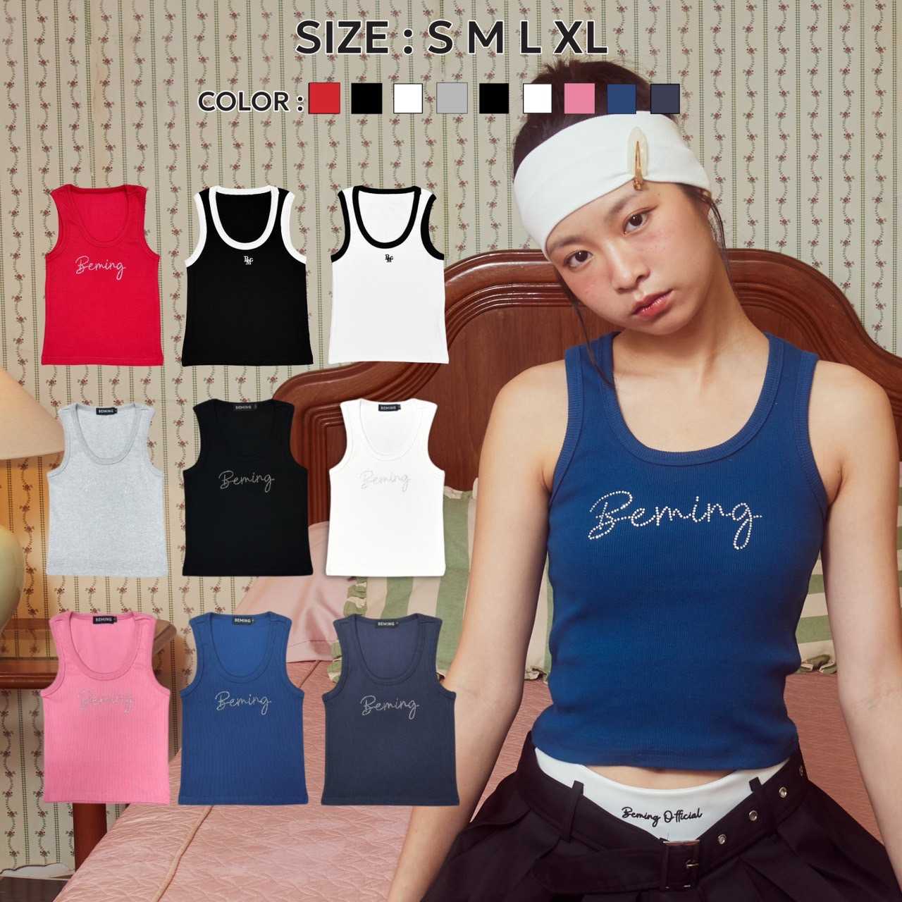 Bemingtop555(S-XL) - Beming Tank Top 🧣🍮Tank Gen ใหม่ ผ้าร่องเล็ก ยืดเยอะกว่าเดิม นิ่มกว่าเดิม