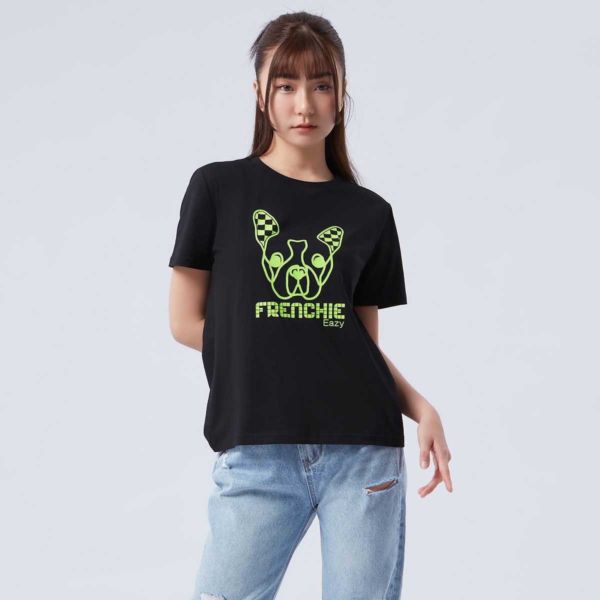 เสื้อทีเชิ้ตลายเฟรนช์ชี่ | Frenchie Print Tee Shirt | 06213