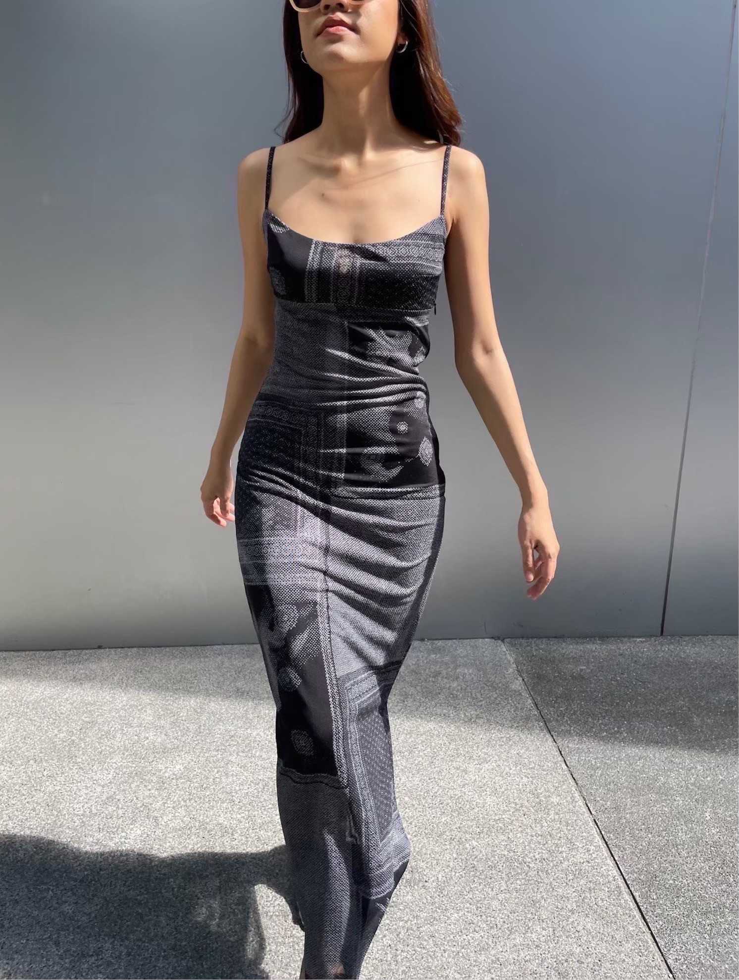 SALE MIAOU THAIS DRESS-SCIARPA PRINT