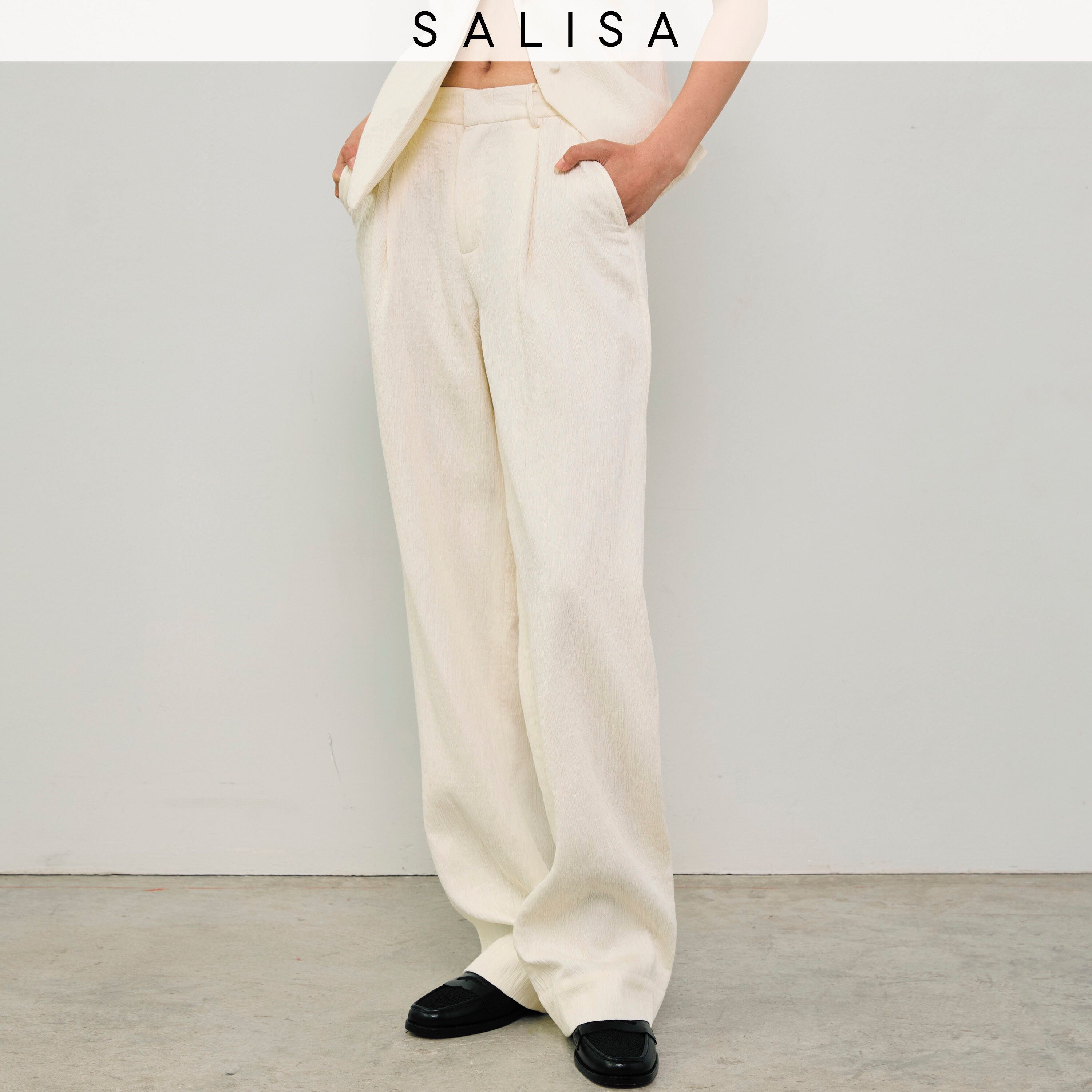 PANTS FW24 Irregular Pleat Mid-Rise กางเกงขายาว