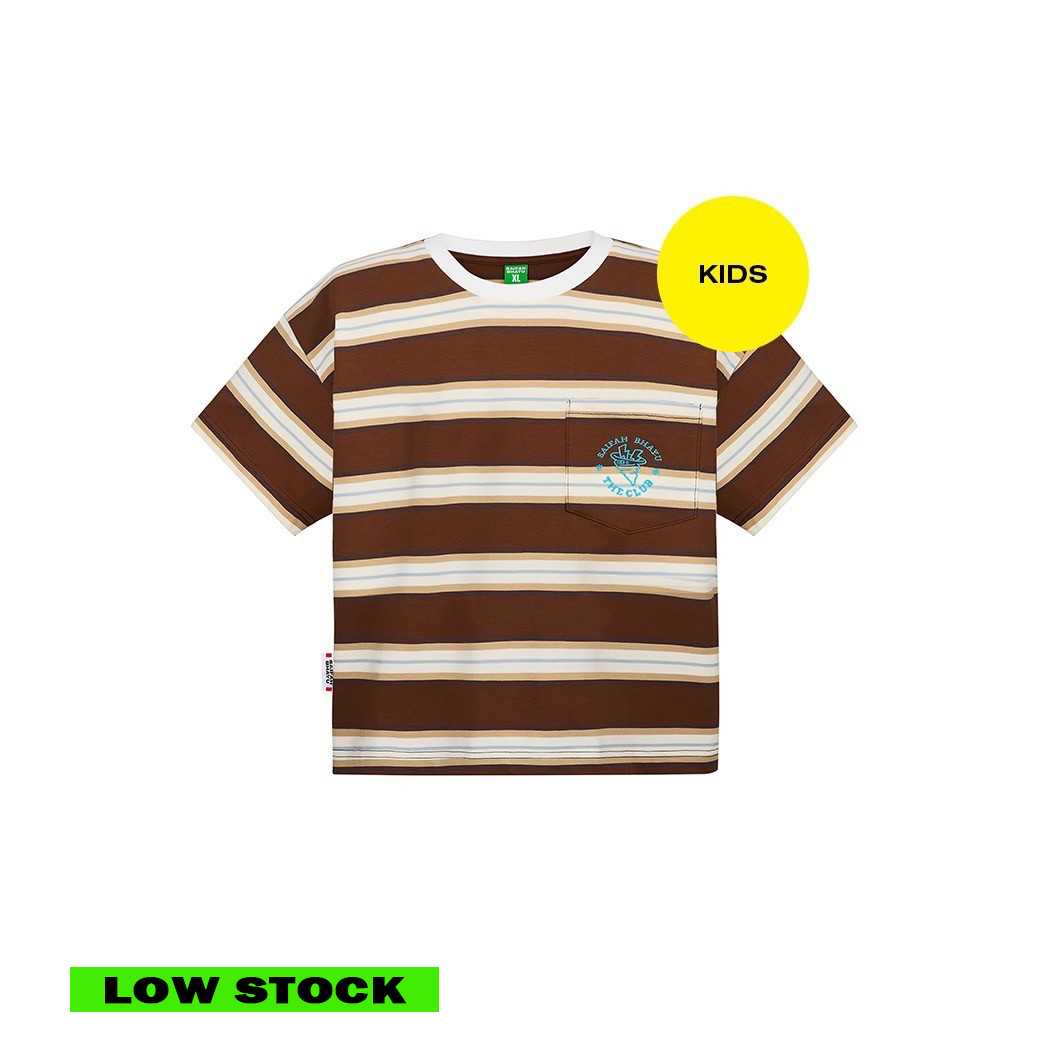 (DROP 3) BOLD STRIPED JERSEY T-SHIRT - BROWN (KIDS)