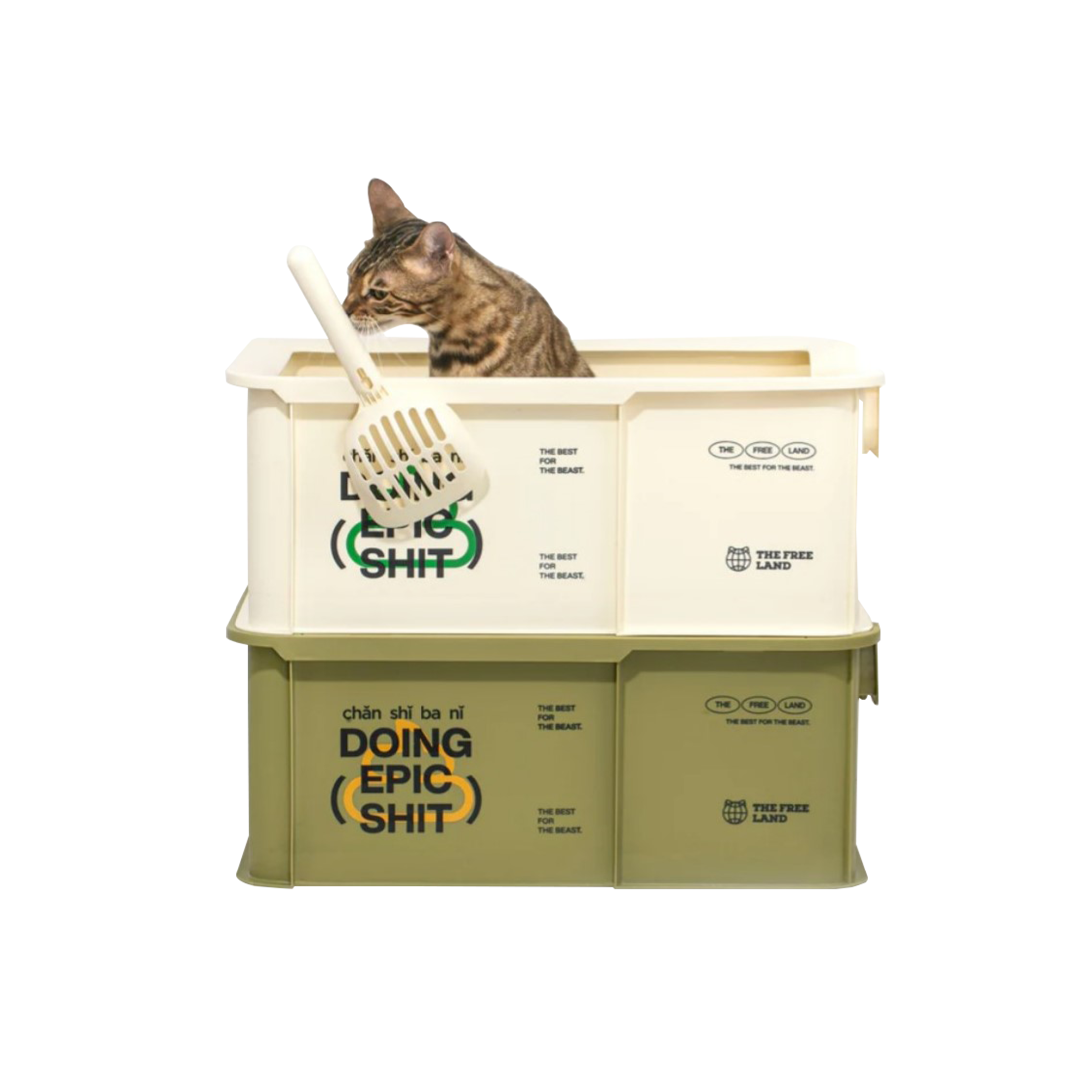 Furrytail Cats' Campsite Cat Litter Box กระบะทรายแมว ห้องน้ำแมว รุ่นใหม่ทันสมัย dogs.haus