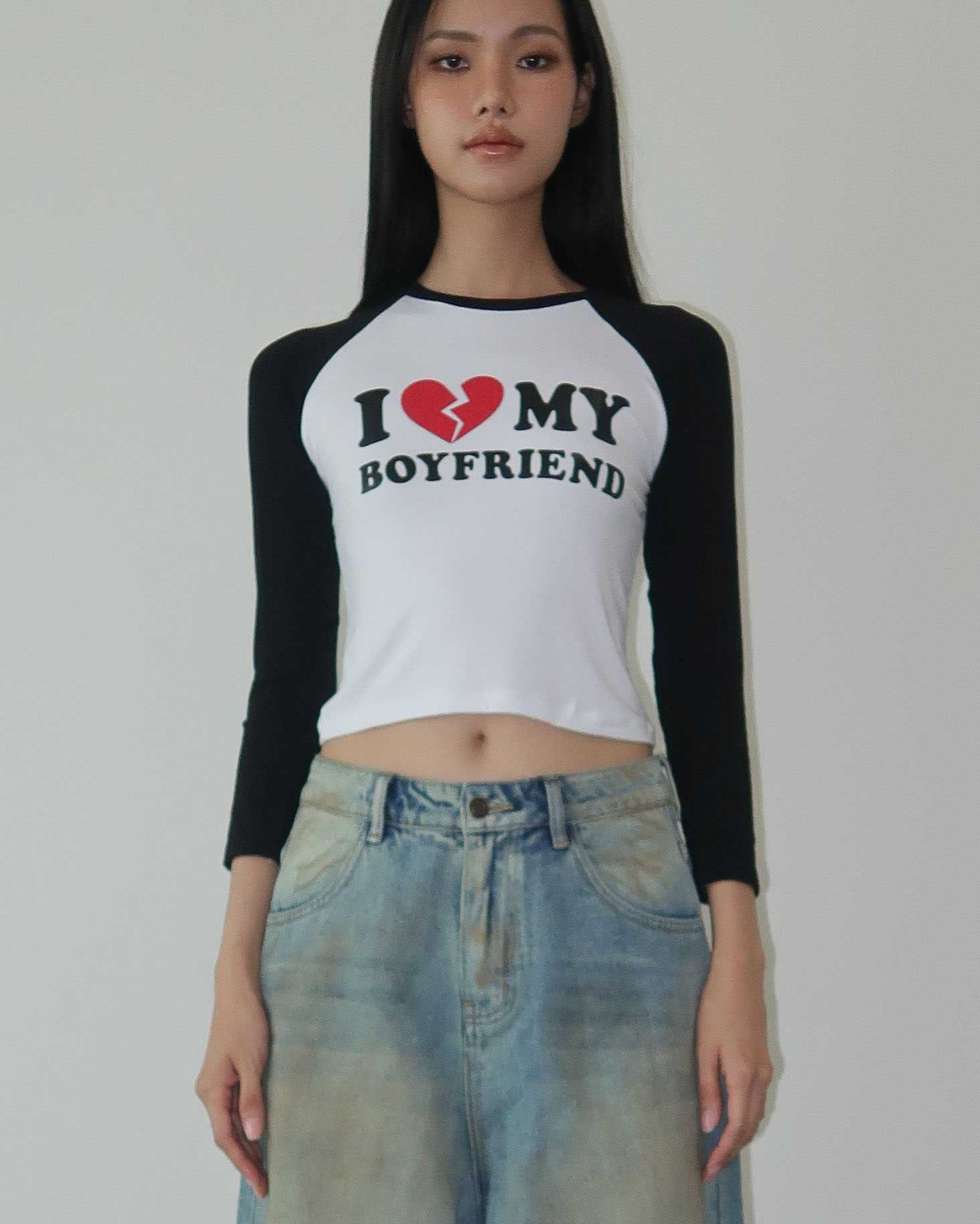 I 💔 MY BOYFRIEND baseball top