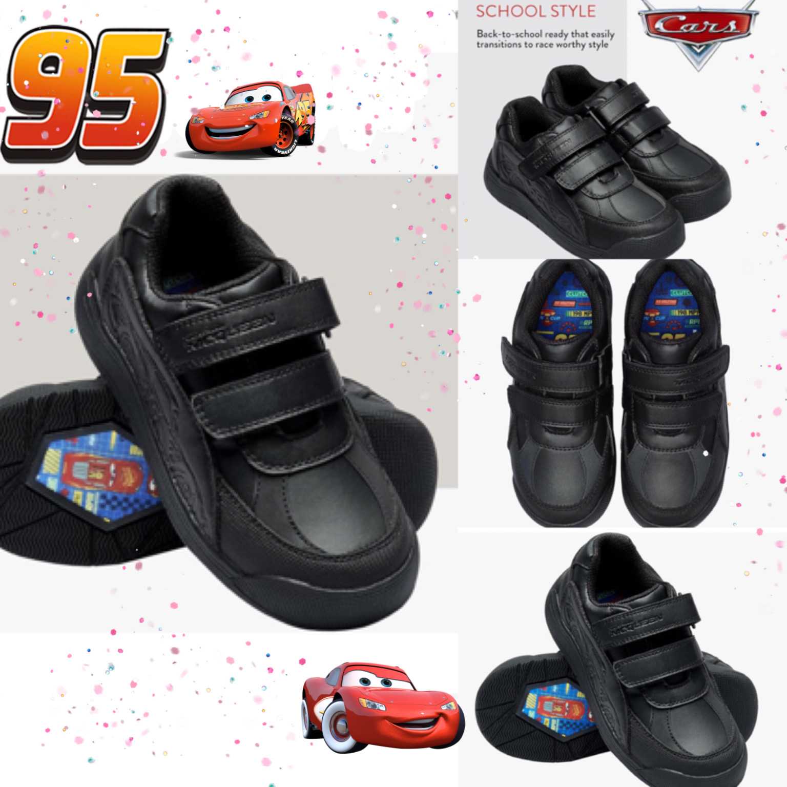 Preorder12-18วัน-(UK) Size5UK-10UK  ลิขสิทธิ์แท้ รองเท้านักเรียนMcqueen