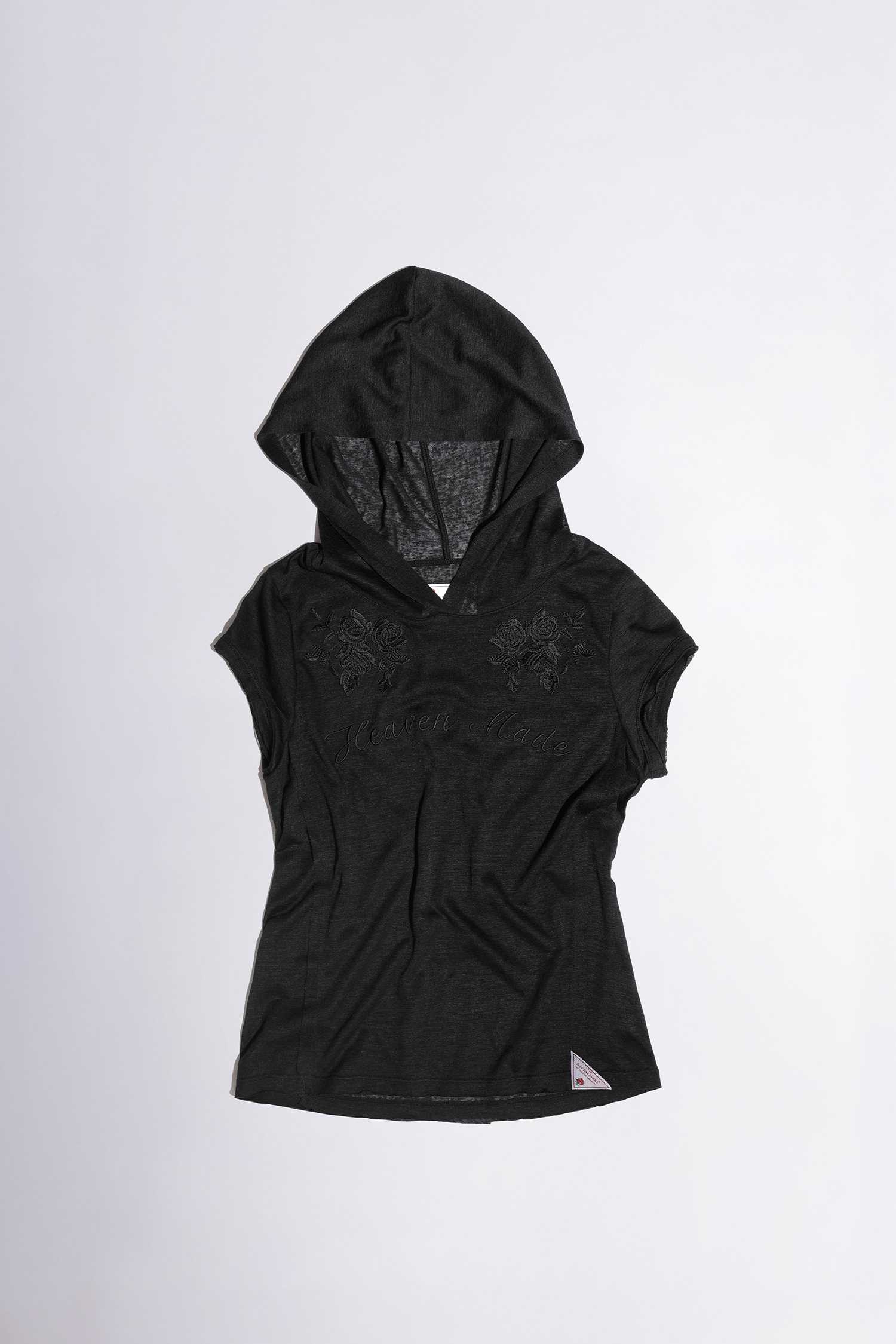 (pre,รวมส่ง) Rose Embroidery Hoodie Tee /sculptor