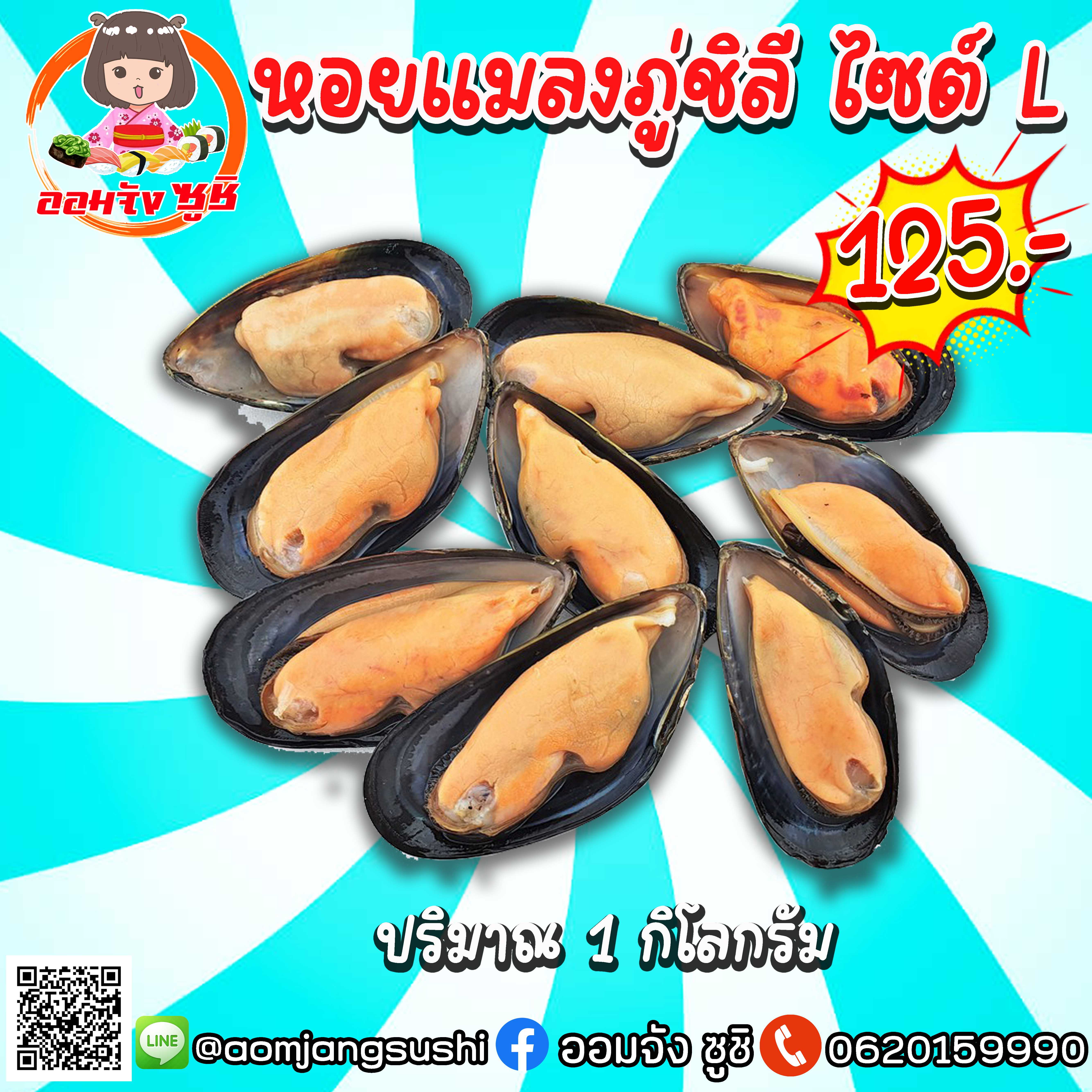 หอยแมลงภู่ชิลี 1 กิโล