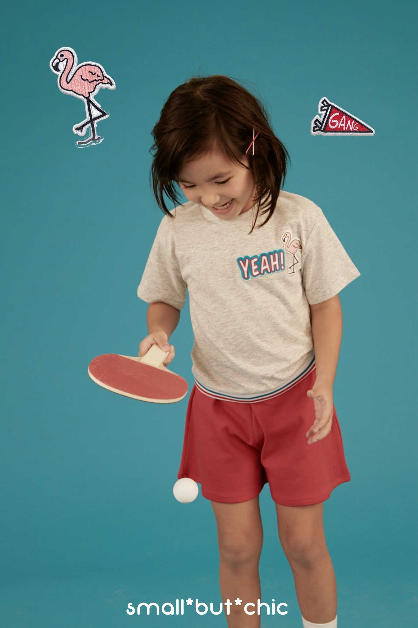 เสื้อคอกลมสีเทาเอวจั้ม( TS-154)