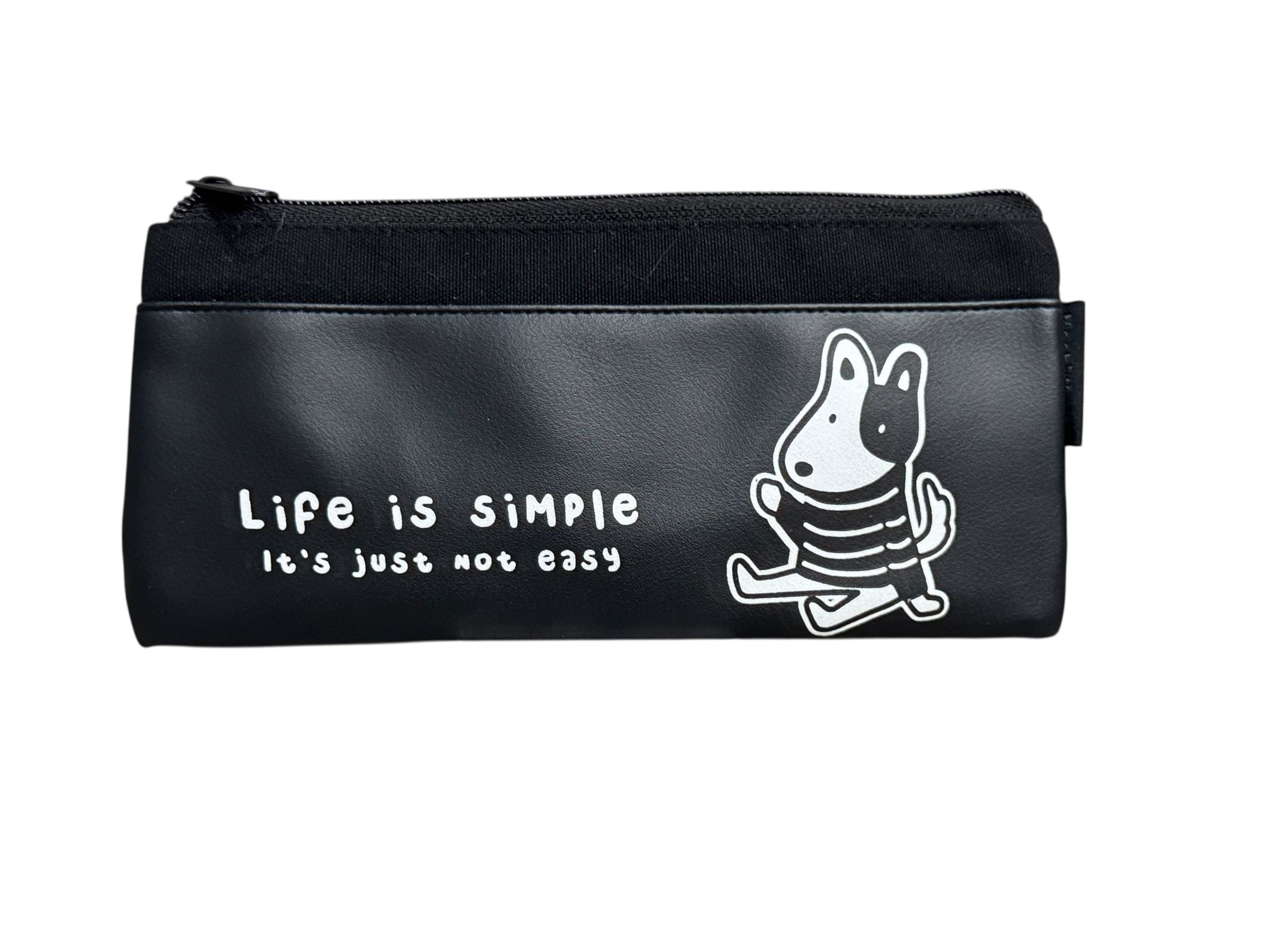 กระเป๋าดินสอ กระเป๋าเครื่องเขียน ลายกระต่าย สีดำ