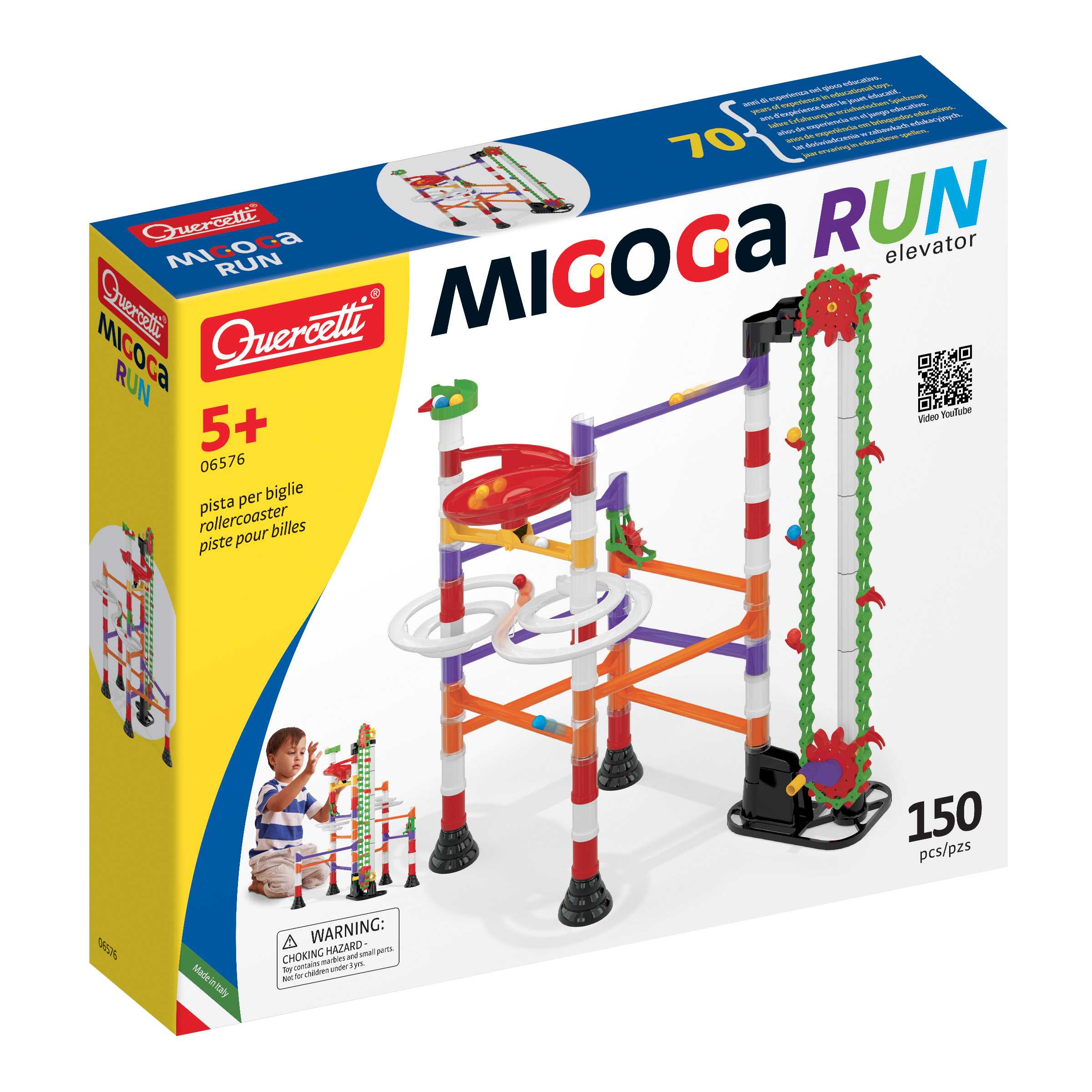 Quercetti Migoga Run Elevator - Marble Run ชุดต่อรางสำหรับกลิ้งลูกแก้ว มิโกก้า รุ่นลิฟต์