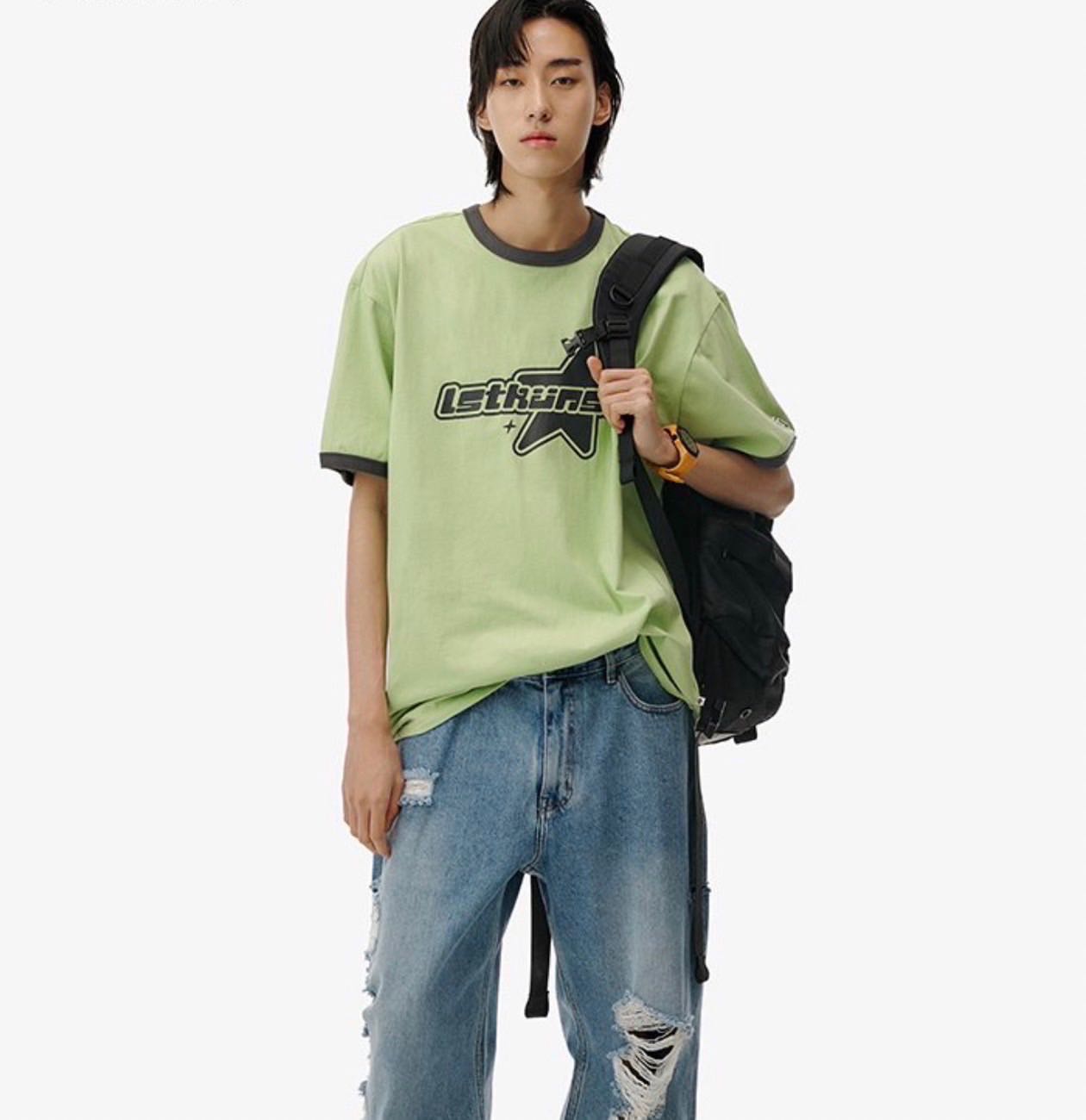 /พร้อมส่ง/ ISTKUNST STAR COLOR RIB TEE