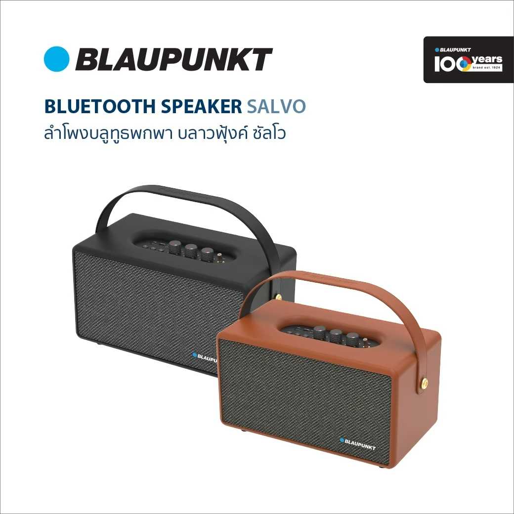 BLAUPUNKT ลำโพงบลูทูธพกพา 60 วัตต์ BLUETOOTH SPEAKER รุ่น SALVO แบตเตอรี่ 8000mAh