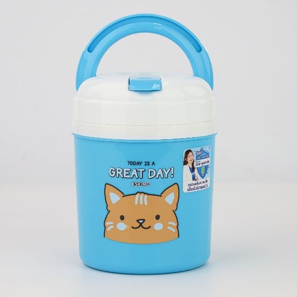 กระติกน้ำ กระติกเก็บความเย็น กระติกพกพา 1 ลิตร มีช่องใส่หลอด มีหูหิ้ว เก็บเย็นนาน 8-10 ชม. 