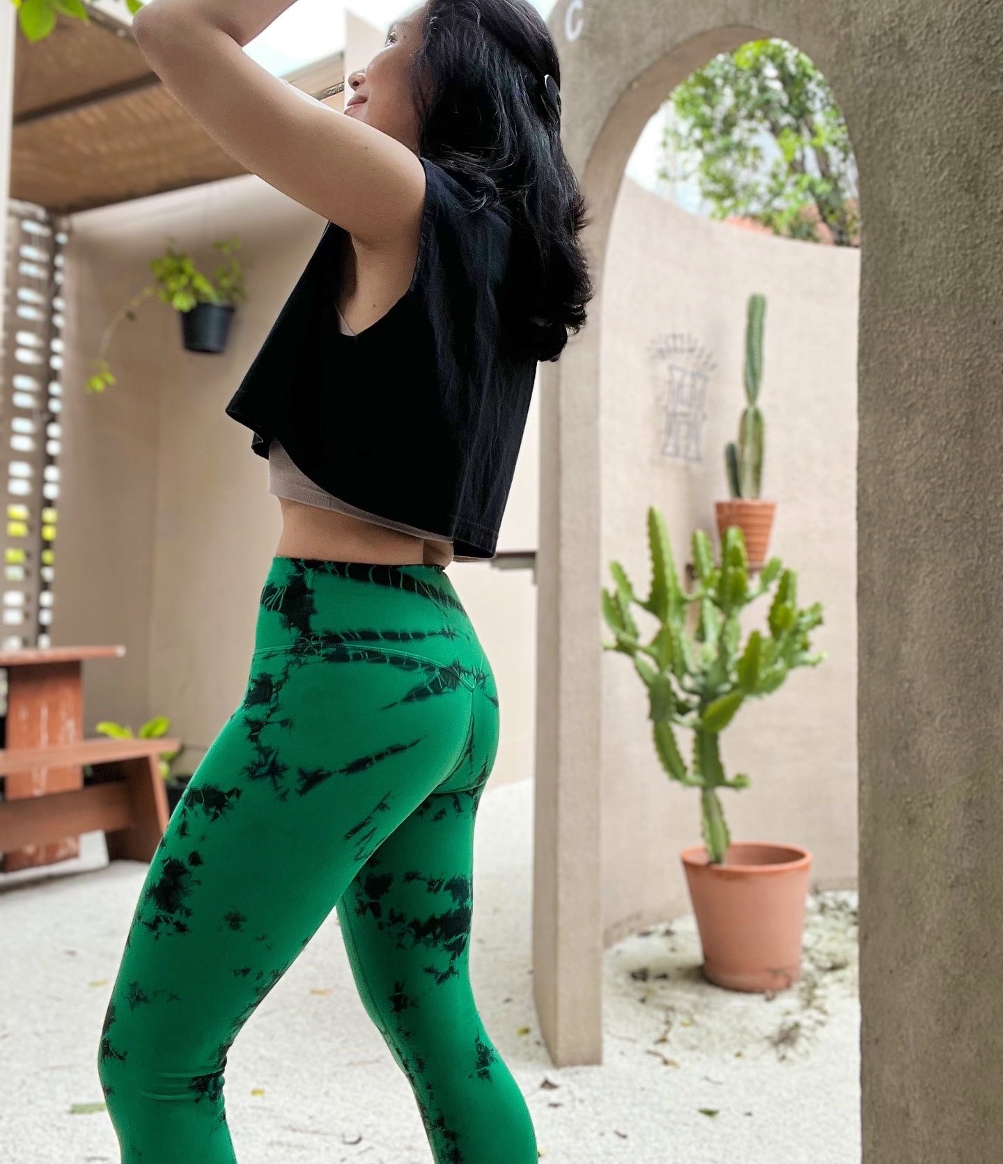 NEW! Christmas Green Tie Dye Leggings