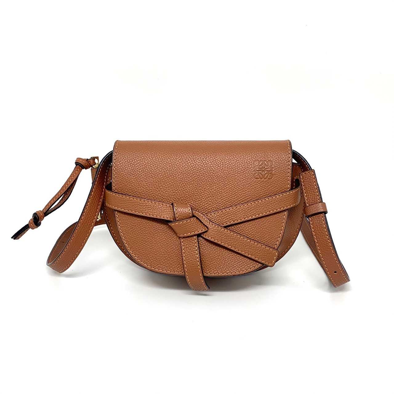 Loewe Gate mini tan grained calf ghw dc20