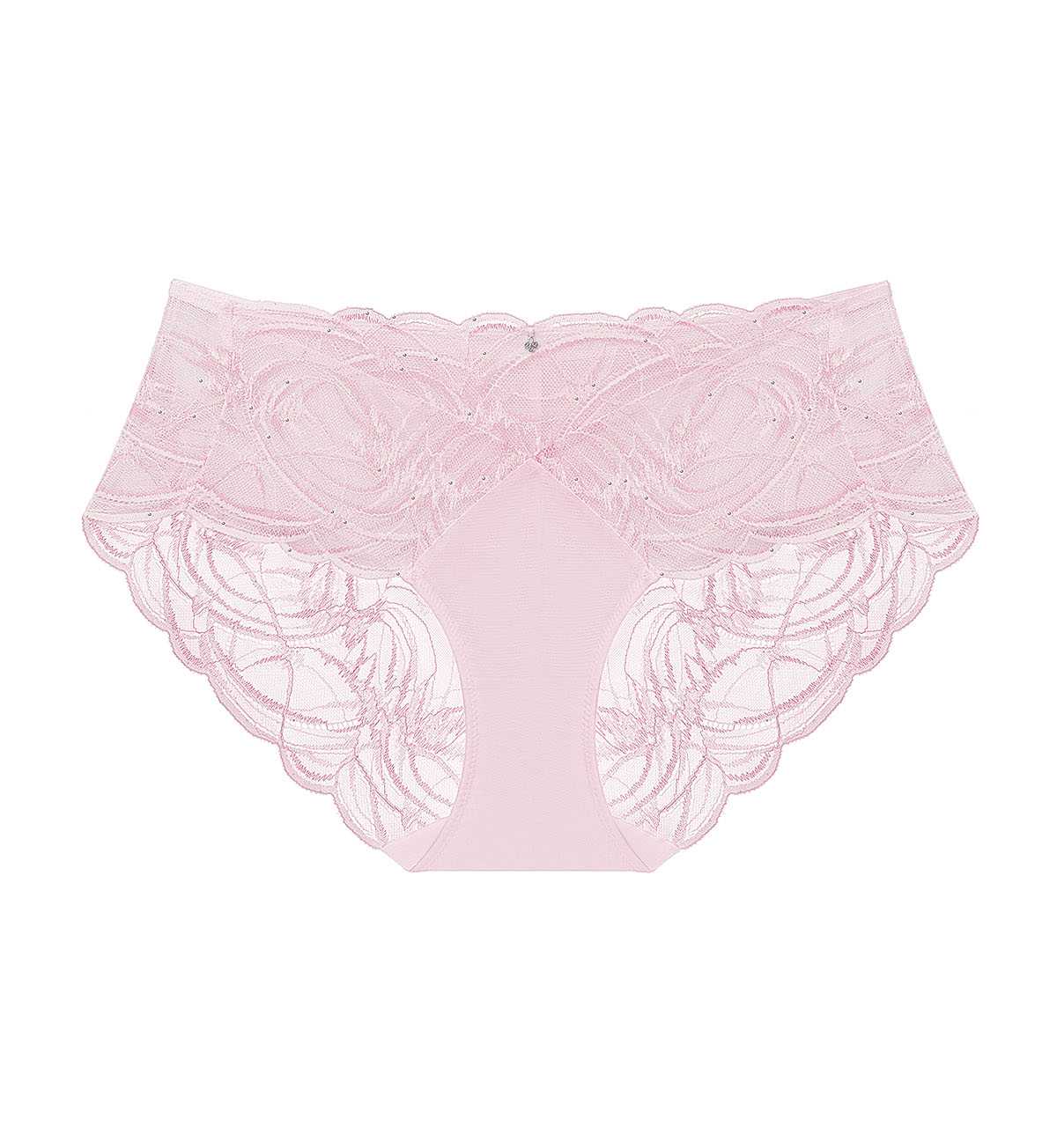 NEW Triumph 10221692 Premium Shimmer Lace Hipster-R 0100 กางเกงชั้นในรูปแบบฮิปสเตอร์ สีชมพู