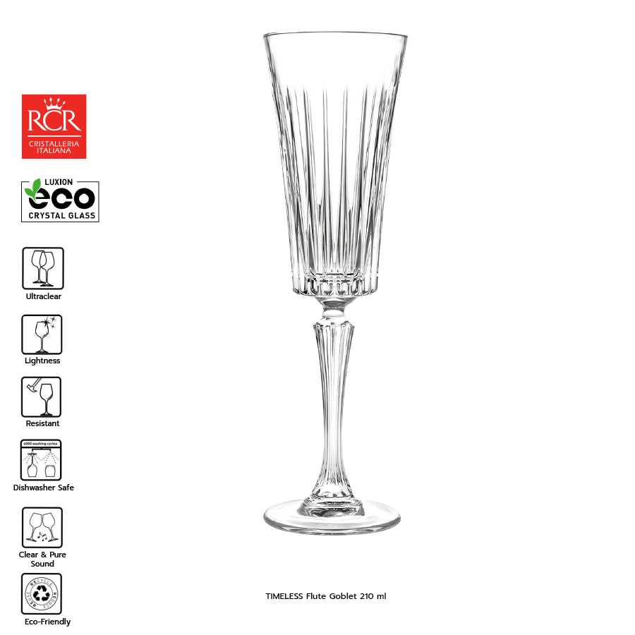 แก้วแชมเปญ RCR Timeless Flute Goblet 210 ml