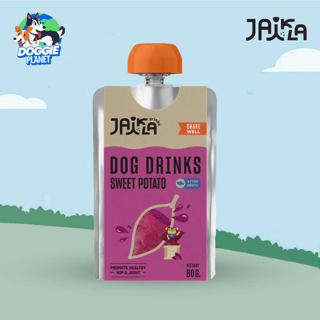 JAIKLA Dog Drink — PURPLE SWEET POTATO & FISH BROTH น้ำมันม่วงผสมคอนดรอยติน & ซุปปลา บำรุงข้อต่อ 80g