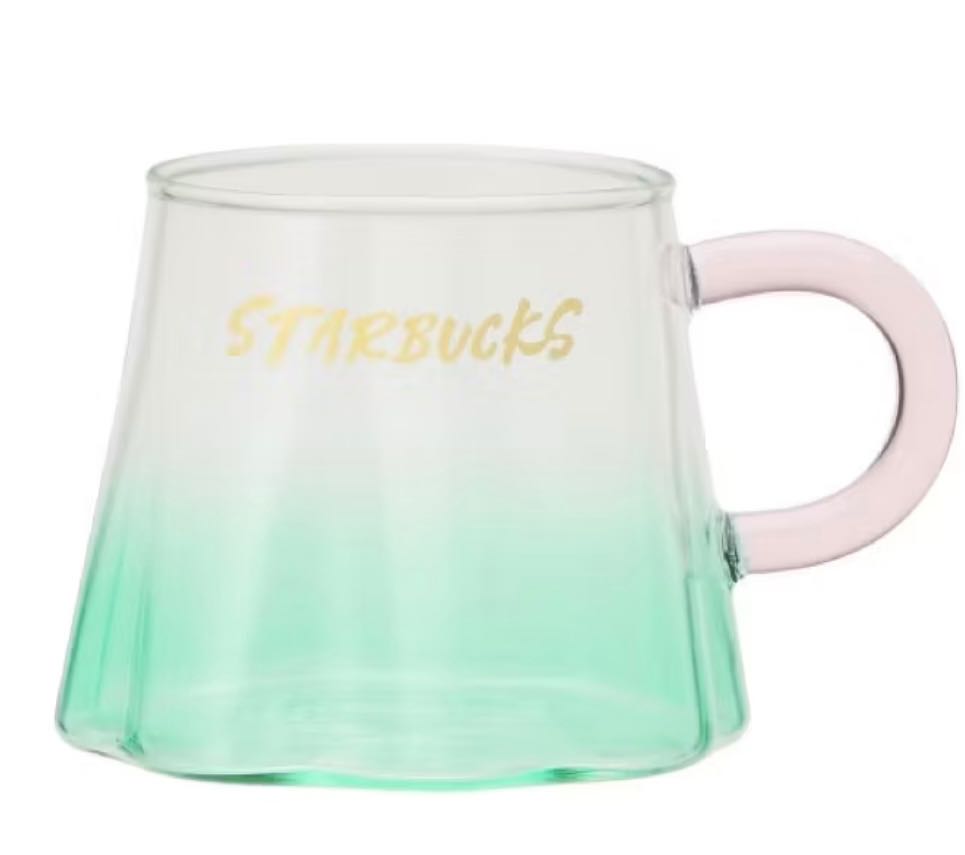 Japan Starbucks Mt. Fuji Glass Mug 296 ml. 