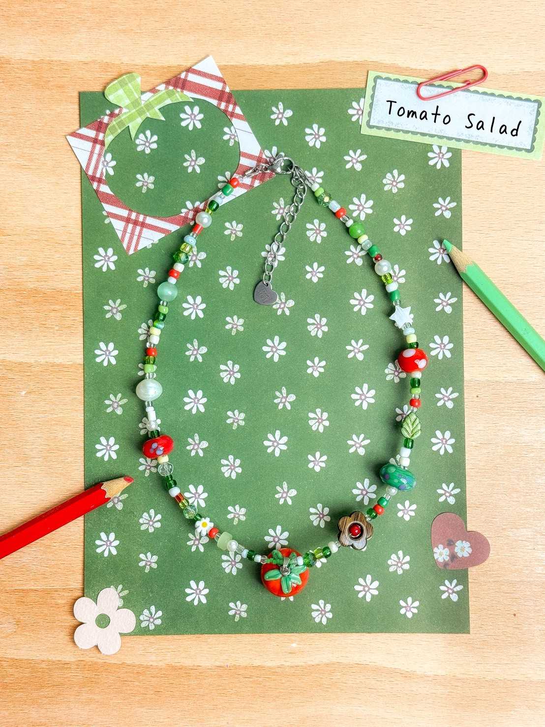 Tomato Salad Necklace สร้อยคอรูปสลัดมะเขือเทศ : Flavor Tale Collection
