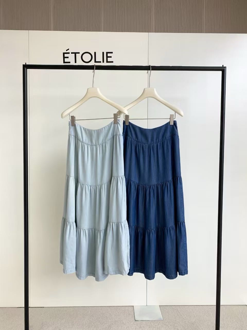 DT ETOLIE denim cake skirt  (Pre-order 15 วัน)