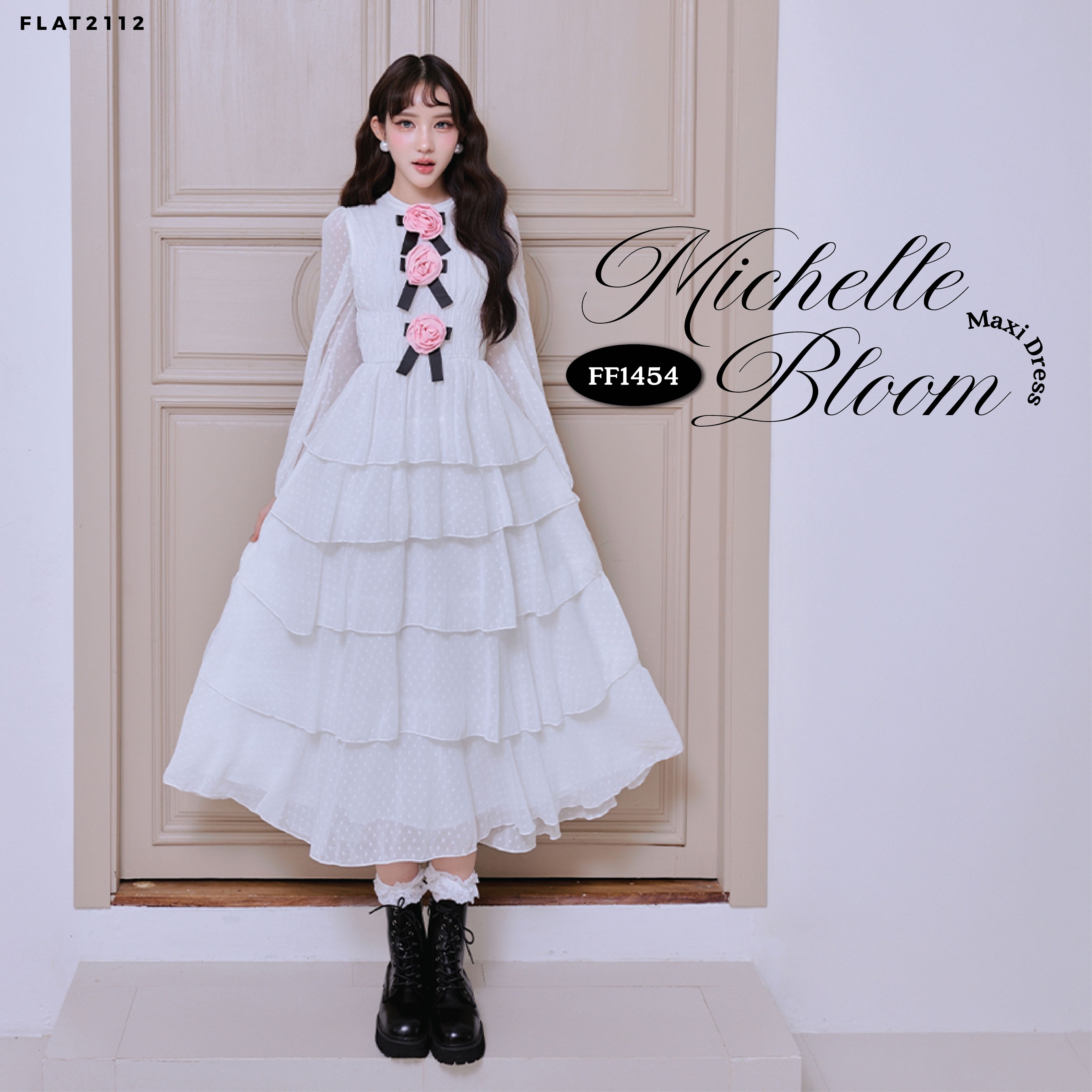 FLAT2112 : MICHELLE BLOOM MAXI DRESS (FF1454)
