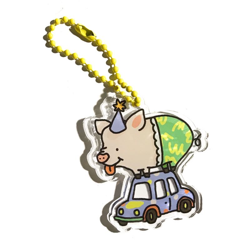 keyring1 - balloon pig