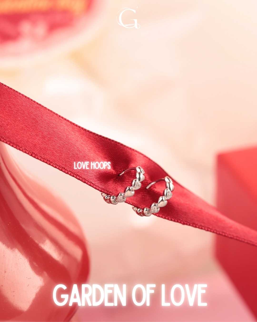 G.NIGHTDAY - LOVE HOOPS ต่างหูเงินแท้ s925