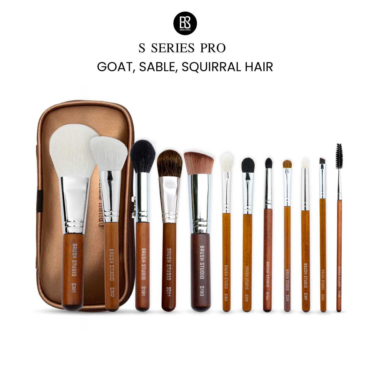 BRUSH STUDIO S series Pro ขนกระรอก ขนแพะ และเซเบิ้ล 12 ชิ้น