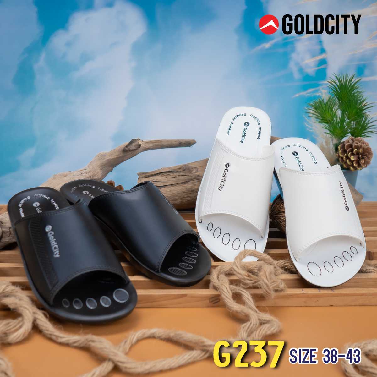 รองเท้าแตะ แบบสวม พื้นPU  รุ่น G237