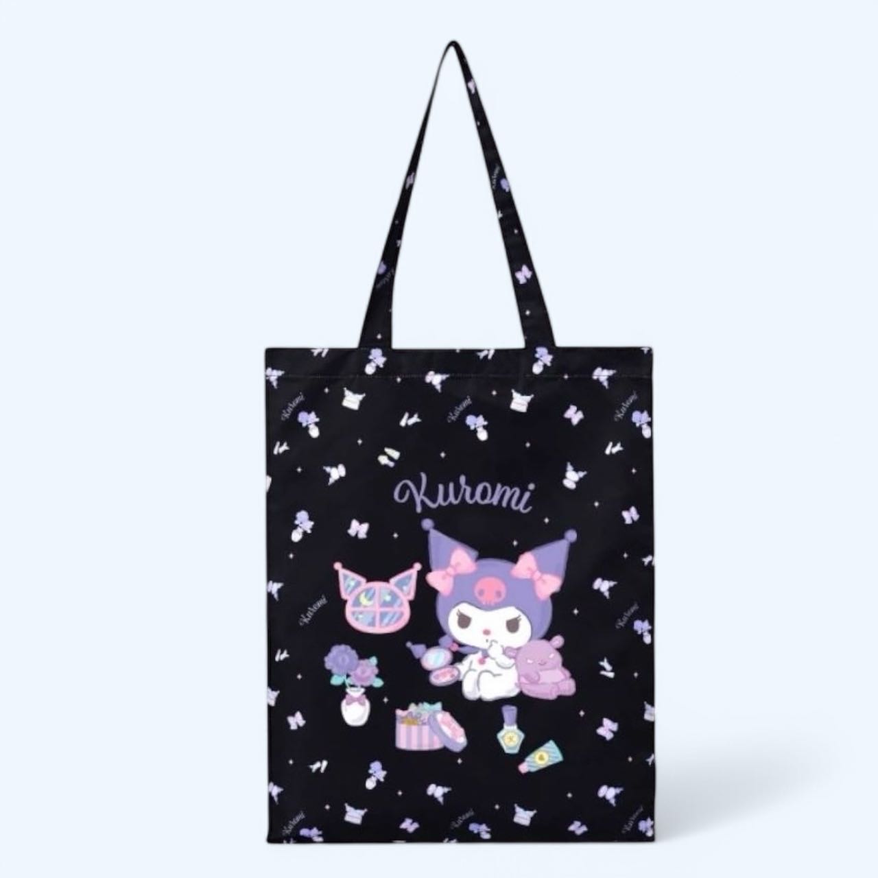 กระเป๋าผ้าไมโคร ลาย KUROMI สีดำ สินค้าจากมูลนิธิรามาธิบดี