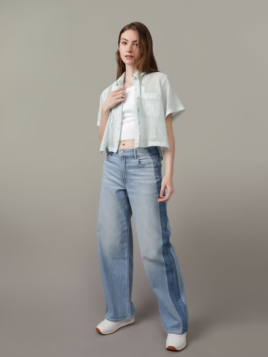เสื้อ ผู้หญิง 5697 COTTON MESH CABANA SHIRT NA#20 ( 035-5697-401 )